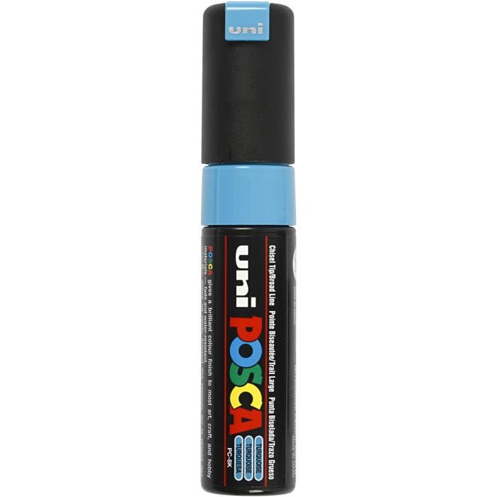 Posca Marker, PC-8K, lijndikte 8 mm, breed, turquoise, 1 stuk