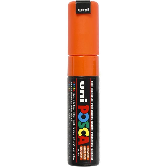 Posca Marker, afm PC-8K, lijndikte 8 mm, breed, oranje, 1 stuk