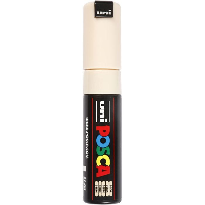 Posca Marker, PC-8K, lijndikte 8 mm, breed, beige, 1 stuk