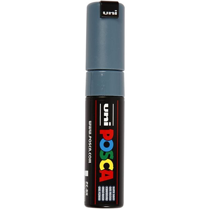 Posca Marker, PC-8K, lijndikte 8 mm, breed, slate grey, 1 stuk