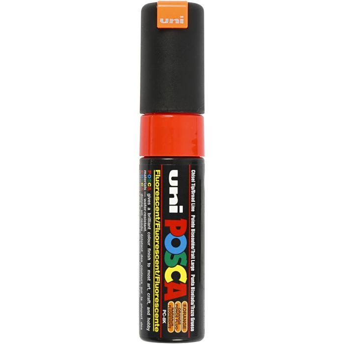 Posca Marker, PC-8K, lijndikte 8 mm, breed, fluo orange, 1 stuk