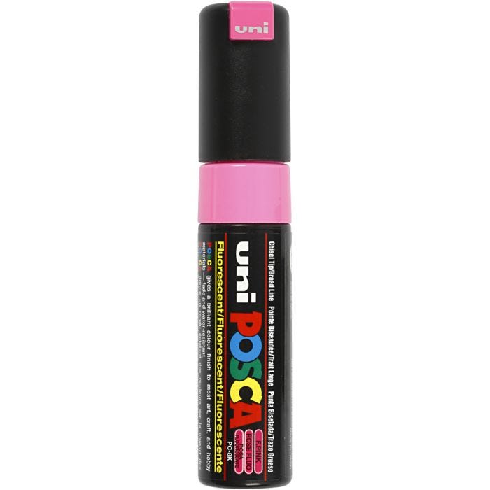 Posca Marker, afm PC-8K, lijndikte 8 mm, breed, fluo pink, 1 stuk