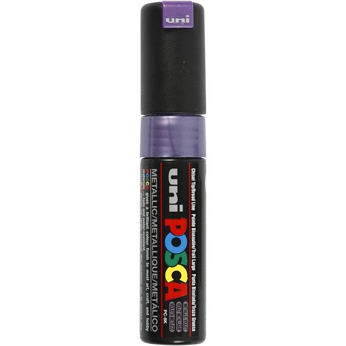 Posca Marker, afm PC-8K, lijndikte 8 mm, breed, metallic violet, 1 stuk
