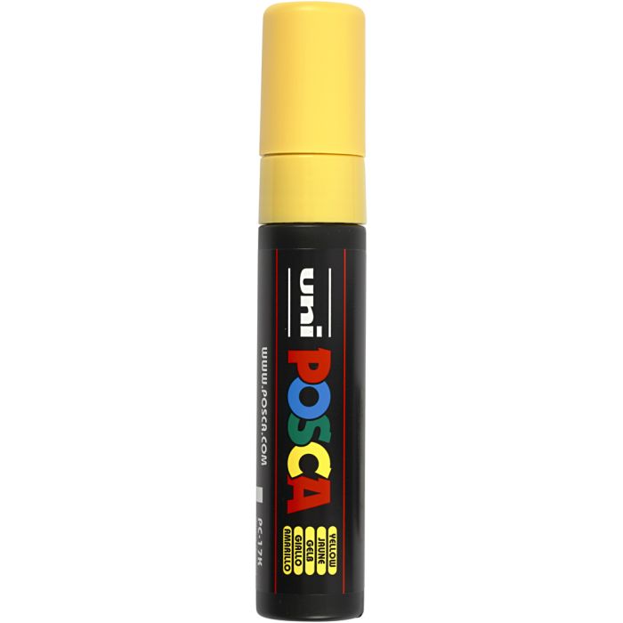 Posca Marker, afm PC-17K, lijndikte 15 mm, extra breed, geel, 1 stuk