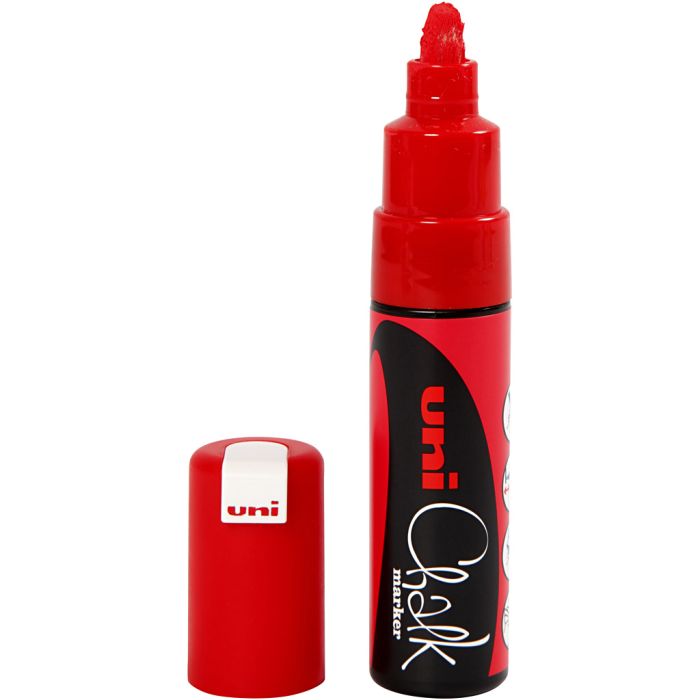 Chalk Marker, lijndikte 8 mm, rood, 1 stuk