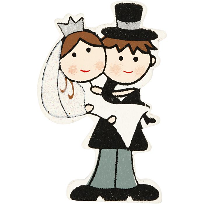 Bruidspaar, H: 50 mm, 4 stuk/ 1 doos