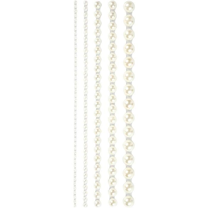 Halve plakparels, afm 2-8 mm, wit, 140stuk/ 1 doos