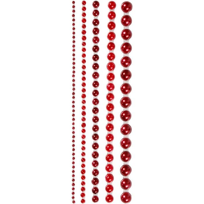Halve plakparels, afm 2-8 mm, rood, 140 stuk/ 1 doos