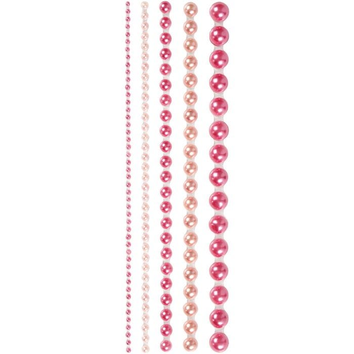 Halve plakparels, afm 2-8 mm, roze, 140stuk/ 1 doos