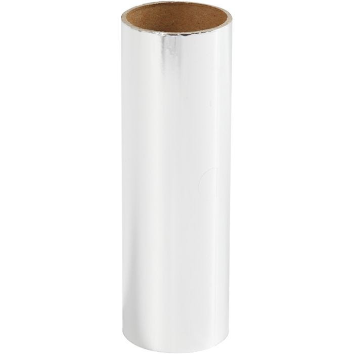 Deco folie, B: 15,5 cm, dikte 0,02 mm, zilver, 50 cm/ 1 rol