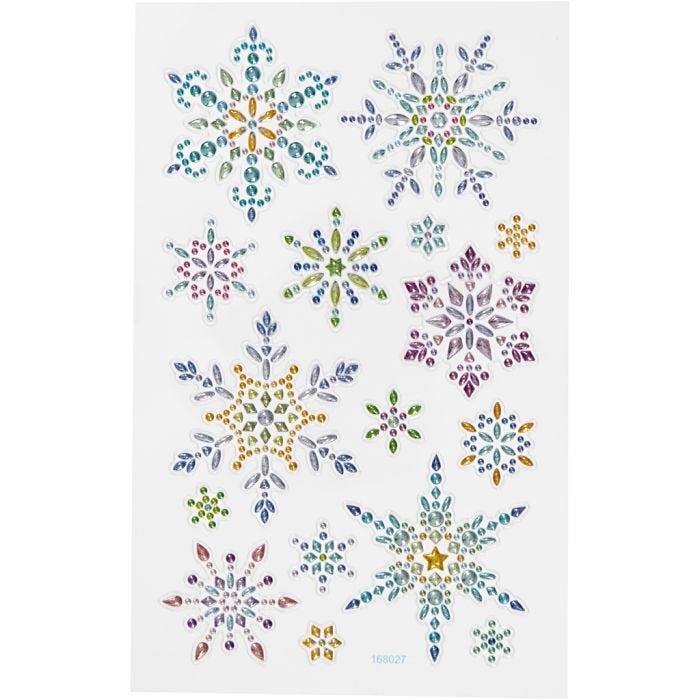 Diamond stickers, ijskristallen, vel 10x16 cm, 1 vel