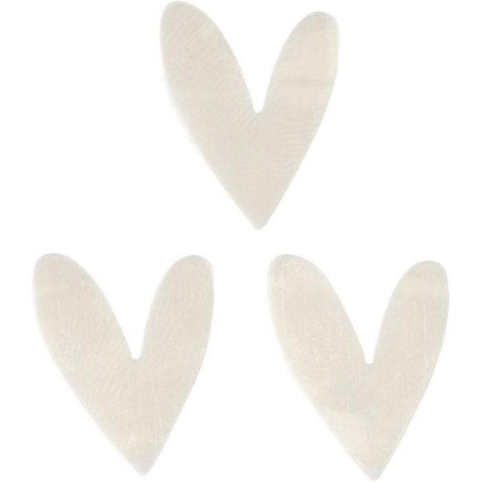 Pailletten, afm 15x17 mm, off-white, 10 gr/ 1 doos