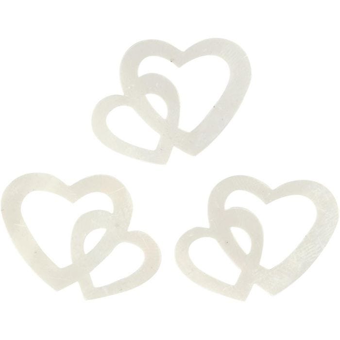 Pailletten, afm 31x22 mm, off-white, 10 gr/ 1 doos