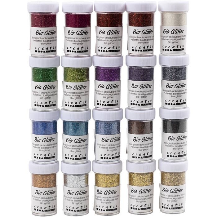 Bio Sparkles, diverse kleuren, 20x27 ml/ 1 doos