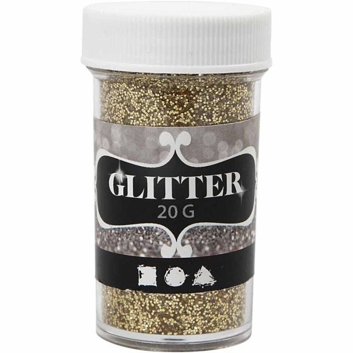 Glitter, goud, 20gr/ 1 Doosje