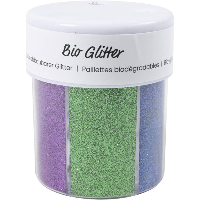 Bio Sparkles, diverse kleuren, 6x28 ml/ 1 Doosje