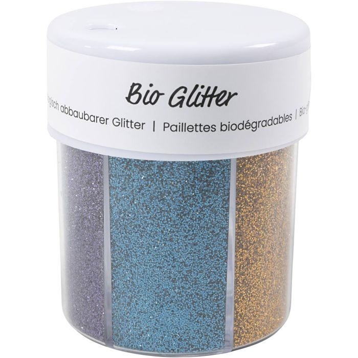 Bio Sparkles, diverse kleuren, 6x28 ml/ 1 Doosje