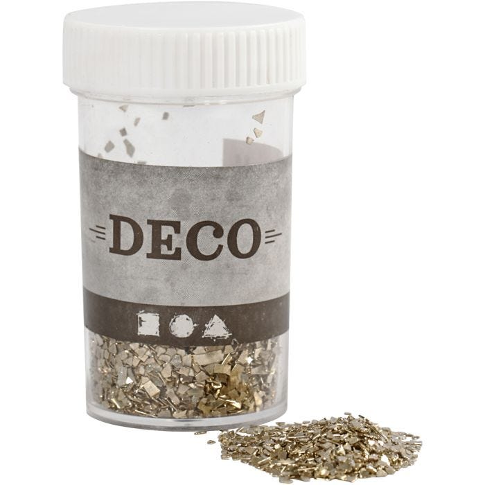 Glitter, afm 1-3 mm, goud, 30 gr/ 1 Doosje