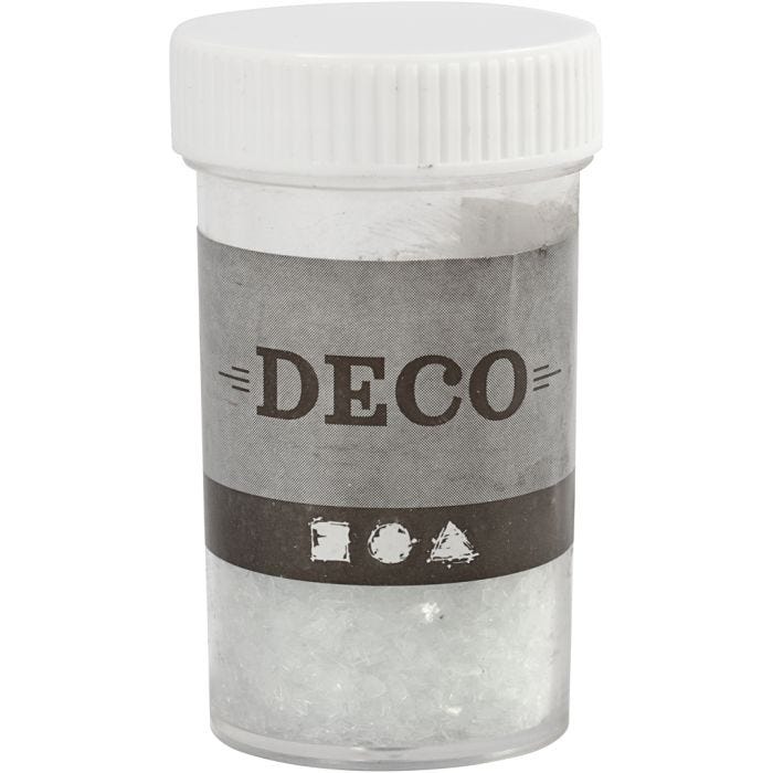 Glitter, afm 1-3 mm, transparant, 30 gr/ 1 Doosje
