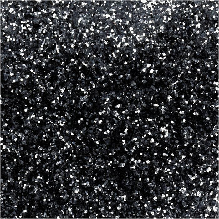 Bio-glitter, d 0,4 mm, zwart, 10 gr/ 1 Doosje
