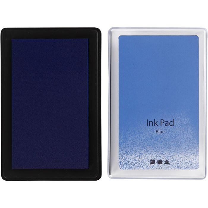 Stempelinkt, H: 2 cm, afm 9x6 cm, blauw, 1 stuk