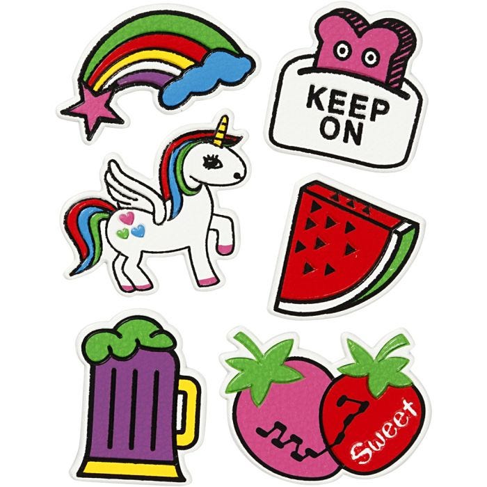 Soft Stickers , Keep on, vel 12,2x17,75 cm, 1 vel