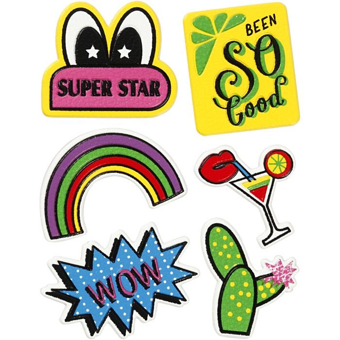 Soft Stickers , Super Star, vel 12,2x17,75 cm, 1 vel