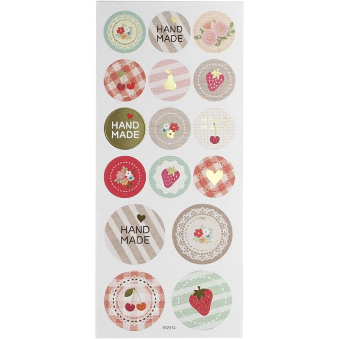 Stickers, handmade, vel 10x23 cm, 1 vel