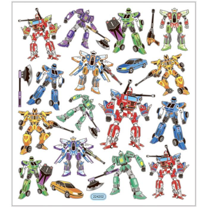 Stickers, transformers, vel 15x16,5 cm, 1 vel