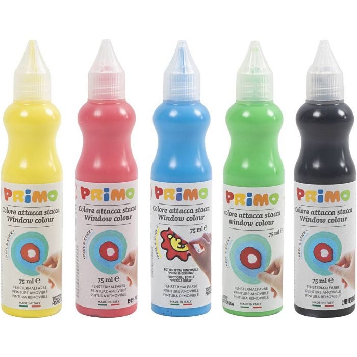 Raamverf, diverse kleuren, 5x75 ml/ 1 doos