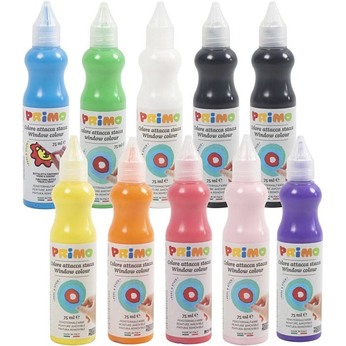 Raamverf, diverse kleuren, 10x75 ml/ 1 doos