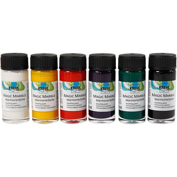 Magic Marble-verf, standaardkleuren, 6x20ml/ 1 doos