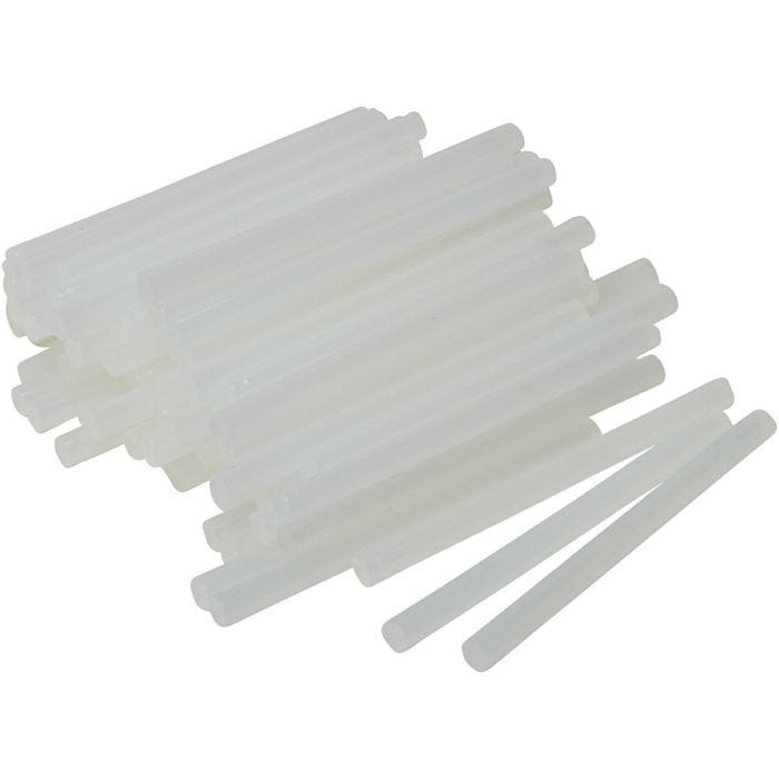 Lijmstiften Mini, L: 10 cm, d 7 mm, 100 stuk/ 1 doos