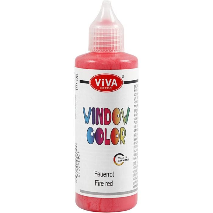 Window Color, rood, 90 ml/ 1 fles