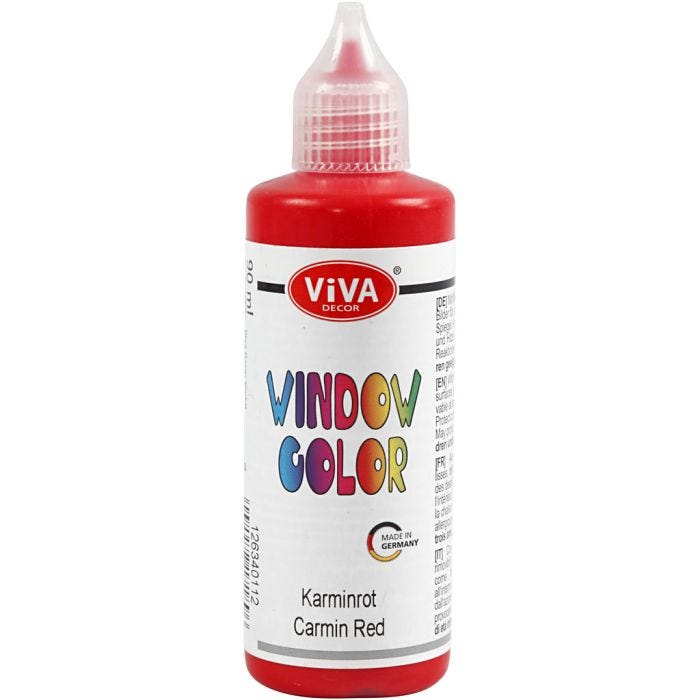 Window Color, karmijnrood, 90 ml/ 1 fles