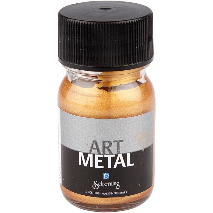 Hobbyverf Metallic, medium goud(5104), 30ml/ 1 fles