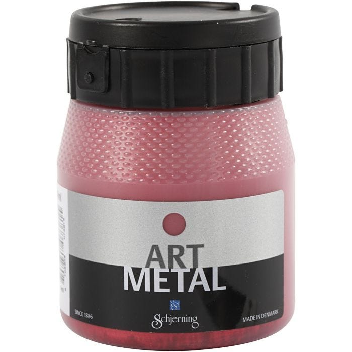 Hobbyverf Metallic, Lava rood(5112), 250 ml/ 1 fles