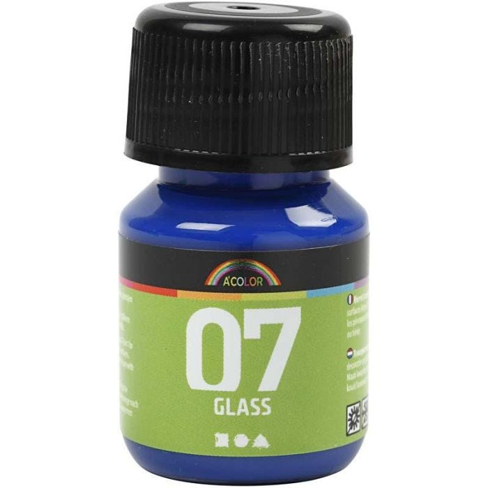 A-Color Glass, brilliant blauw, 30 ml/ 1 fles