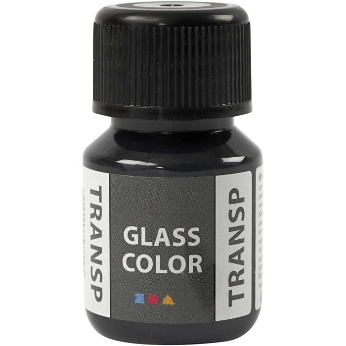 Glass Color Transparent, zwart, 30 ml/ 1 fles