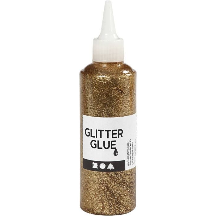 Glitterlijm, goud, 118 ml/ 1 fles