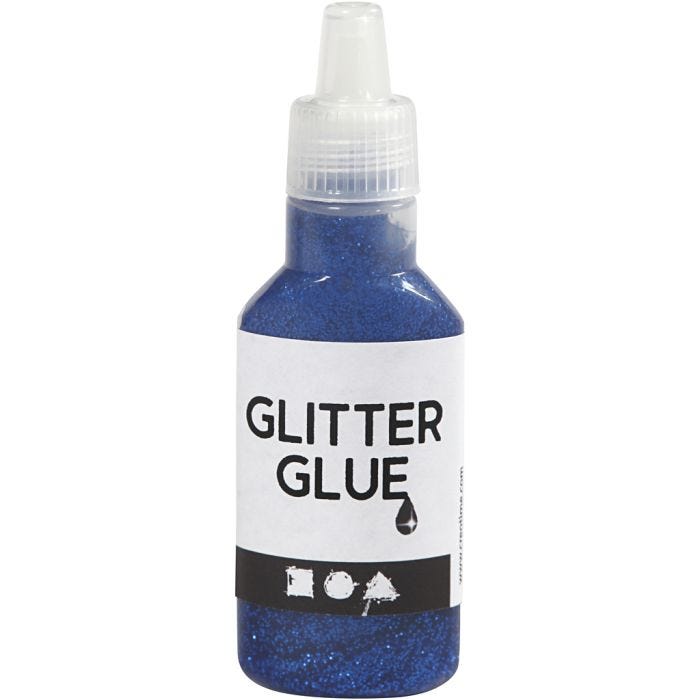 Glitterlijm, donkerblauw, 25ml/ 1 fles