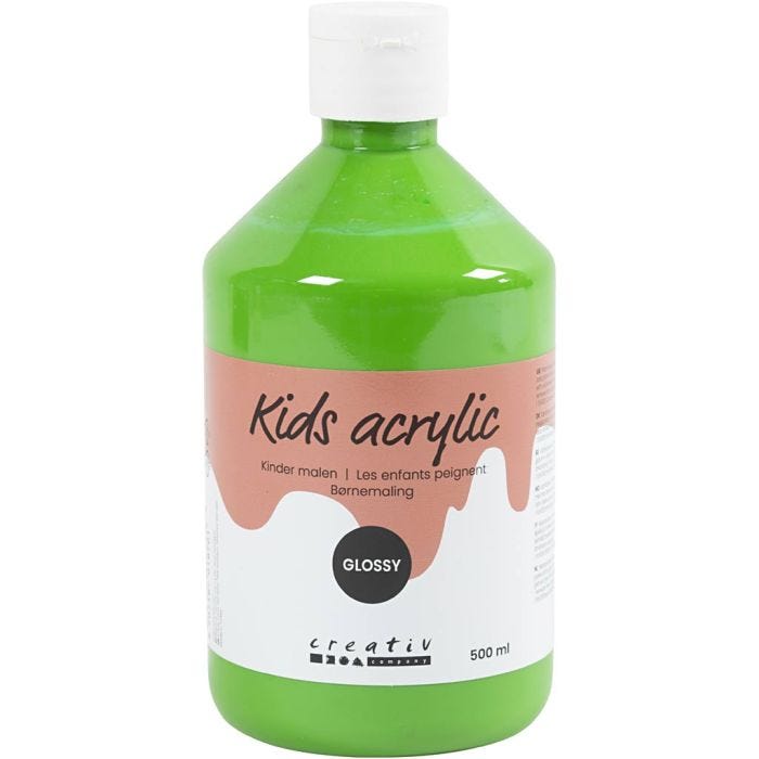 Acrylverf Glossy, lichtgroen, 500ml/ 1 fles