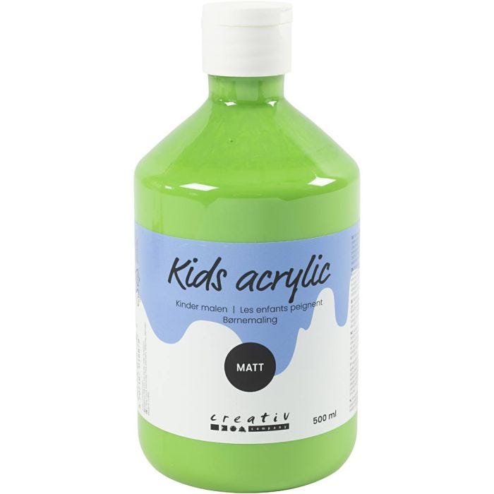 Acrylverf Mat, lichtgroen, 500 ml/ 1 fles