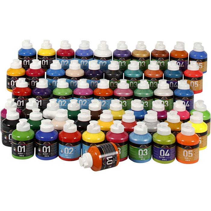 A-Color Acrylverf, diverse kleuren, 57x500ml/ 1 doos
