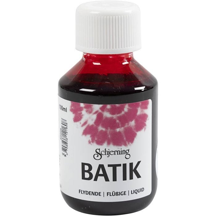 Batikverf, roze, 100 ml/ 1 fles