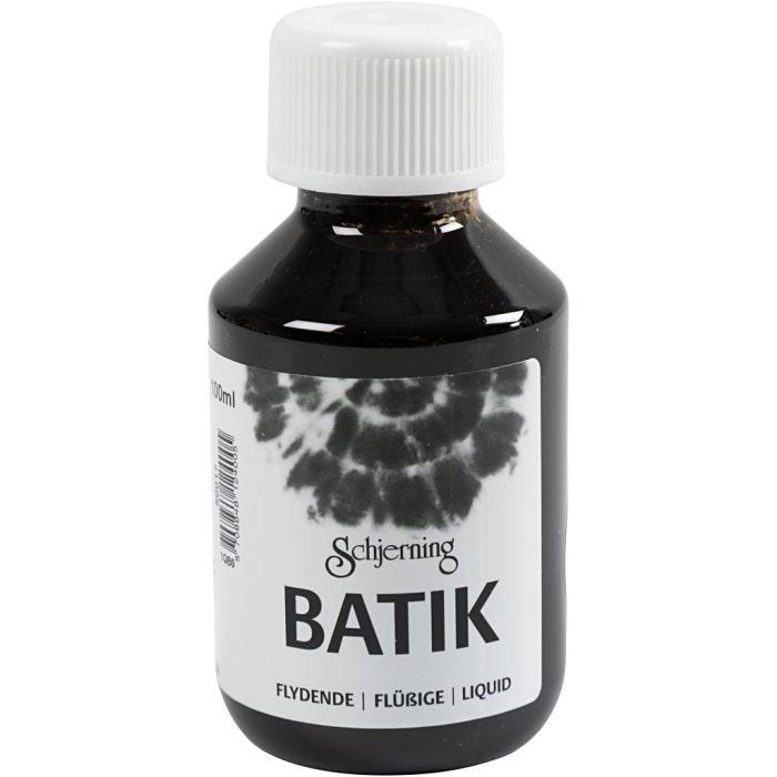 Batikverf, zwart, 100 ml/ 1 fles