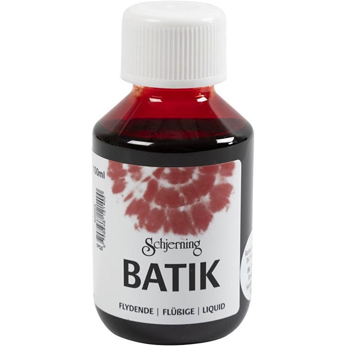 Batikverf, rood, 100 ml/ 1 fles