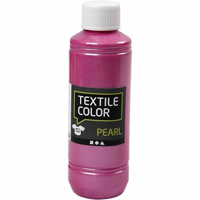 Textielkleur, parelmoer, cyclaam, 250 ml/ 1 fles