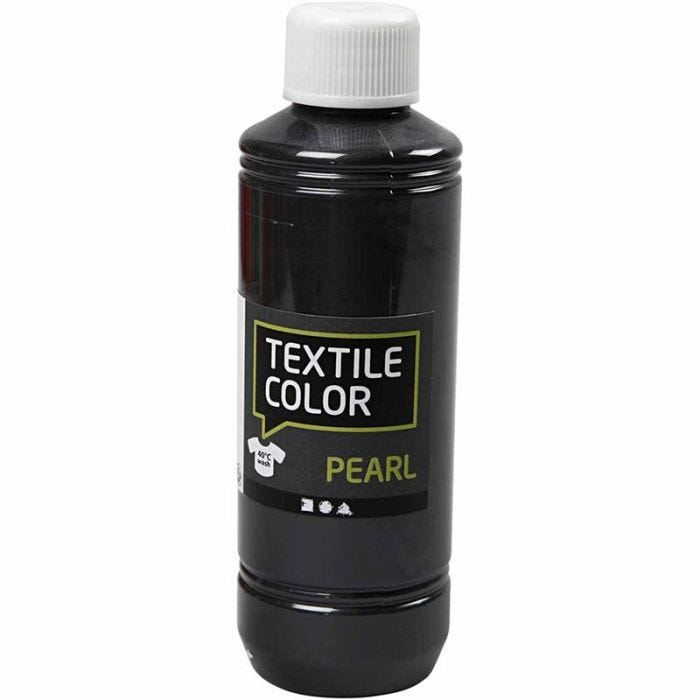 Textielkleur, parelmoer, grijs, 250 ml/ 1 fles
