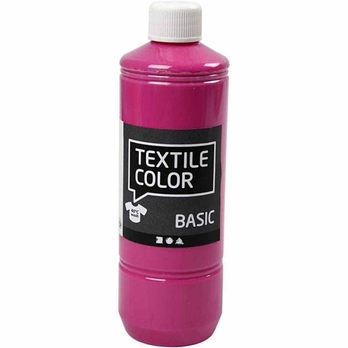 Textielkleur, roze, 500 ml/ 1 fles